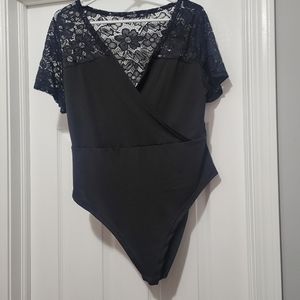 Black Lacey body suit